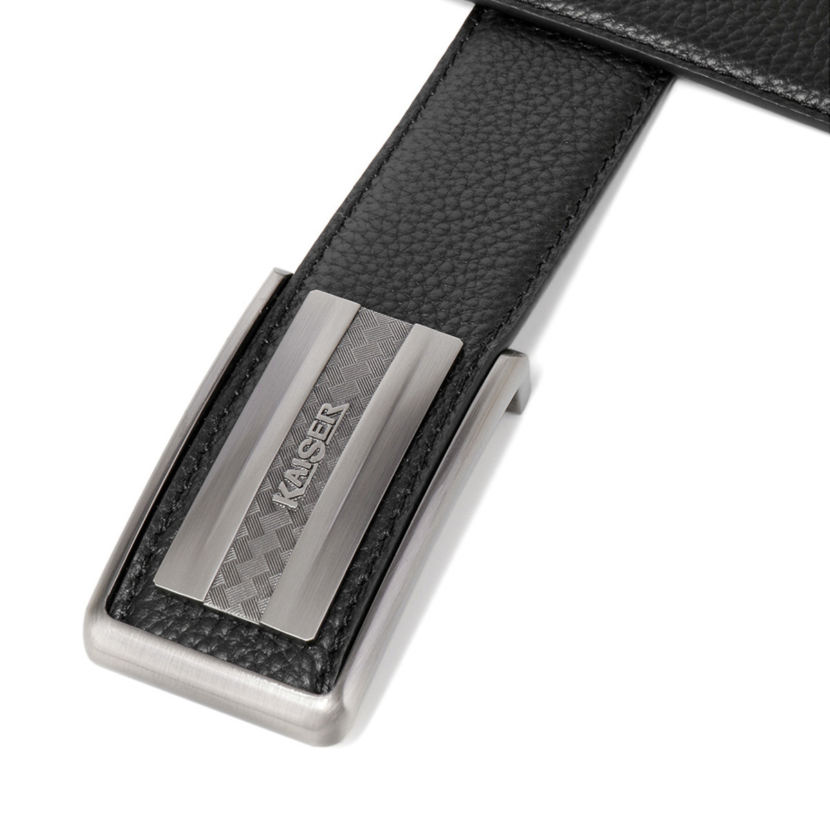 kaiser凯撒 男士牛皮商务时尚板扣皮带