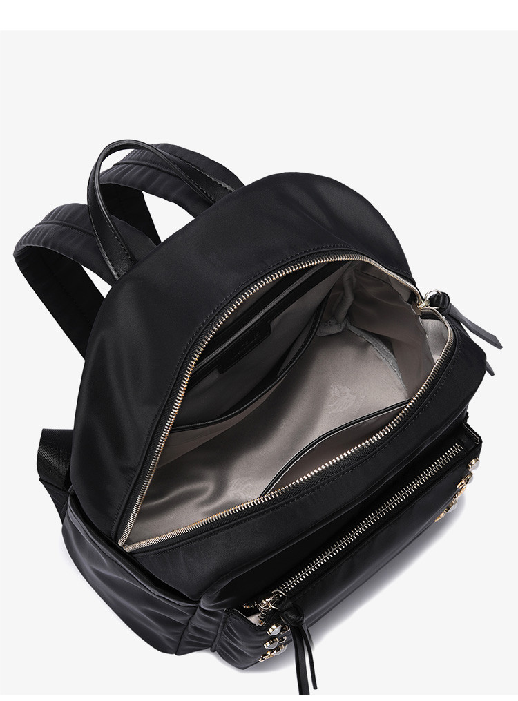 轻盈柔软双肩背包女纯色时尚双肩包休闲通勤背包