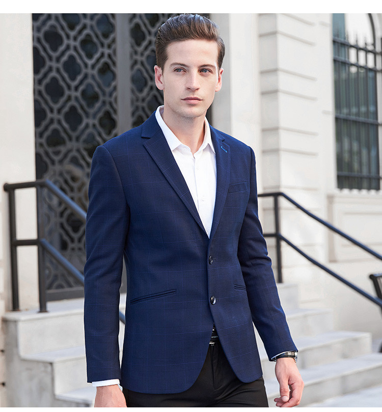 2018秋冬新款男款商务休闲时尚百搭简约绅士系男士外套男士西服