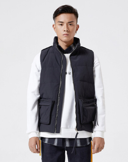 mogao摩高2018冬季新品羽绒马甲男士立领马夹保暖羽绒背心潮