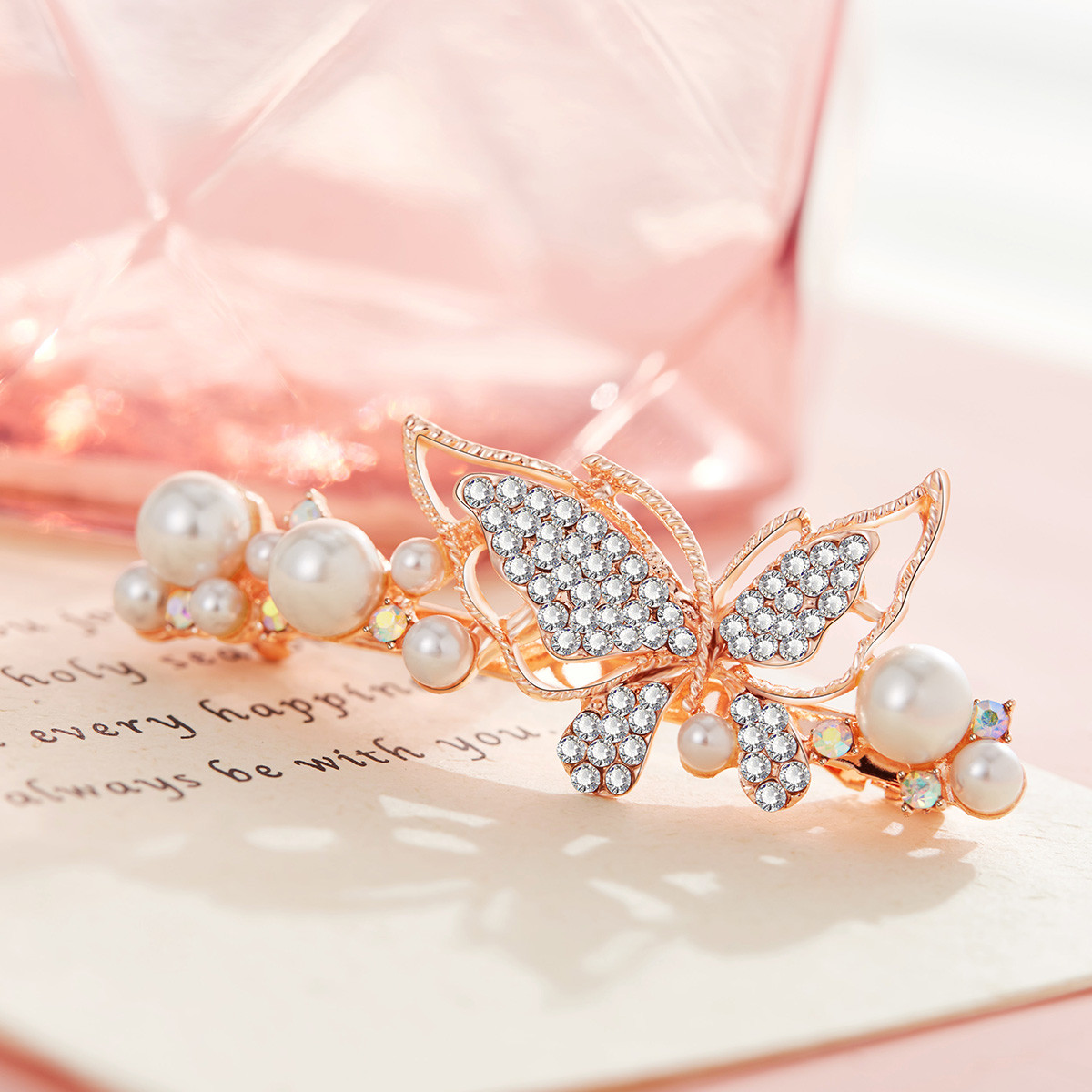 新款发饰韩国钻发夹发卡珍珠刘海边夹卡子头饰顶夹