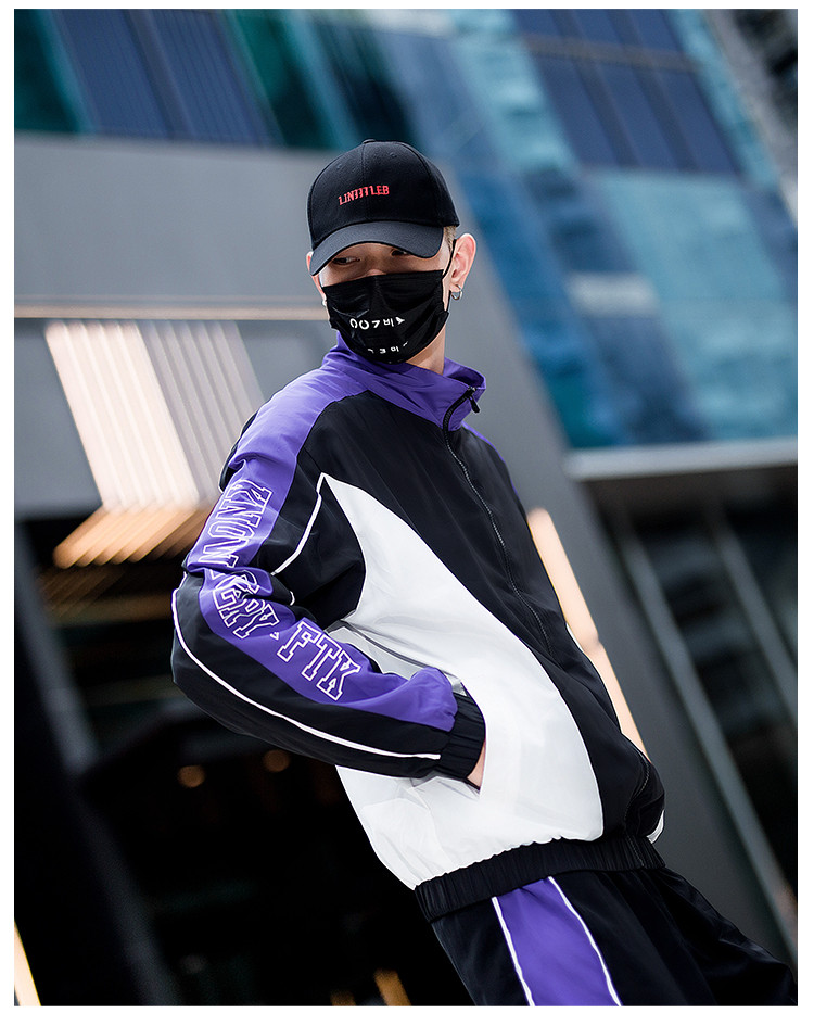 美国潮牌宽松大码运动套装街头嘻哈风时尚休闲套装