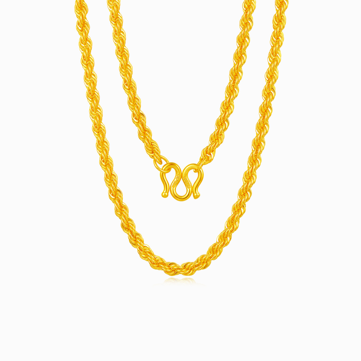 兆亮珠宝绳丝链 足金项链黄金 经典百搭