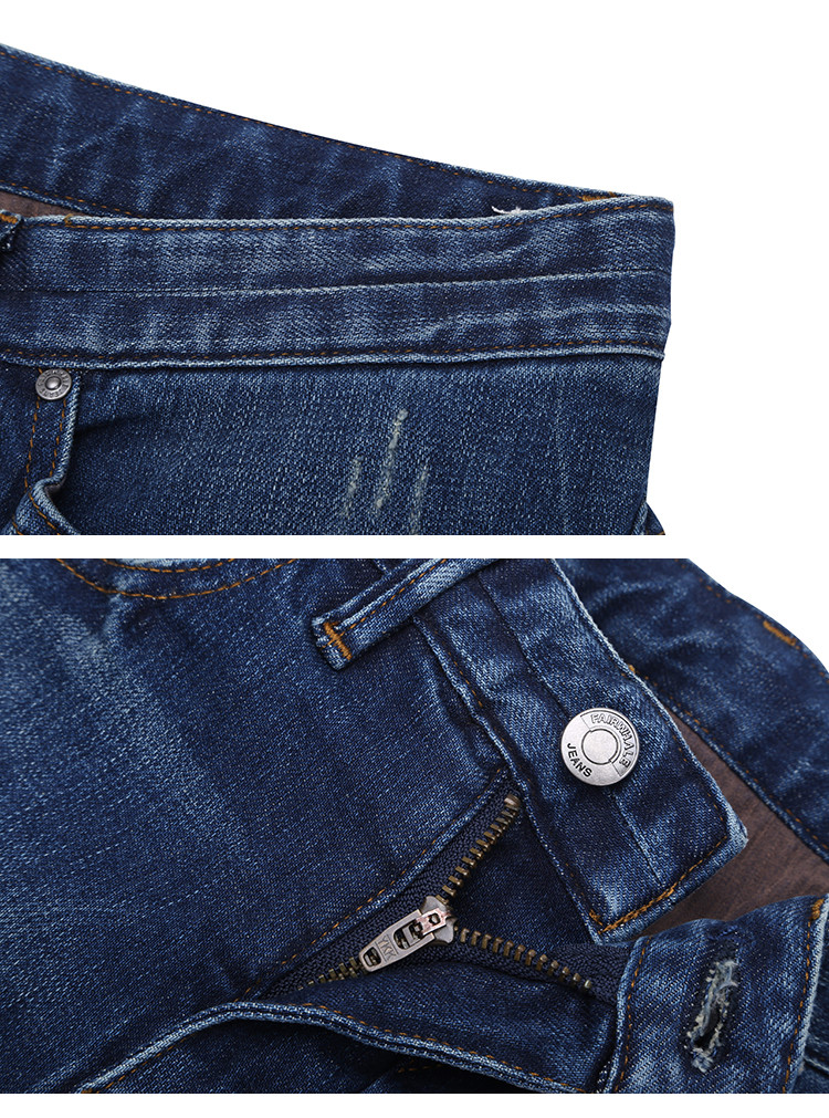 马克华菲秋冬水洗磨白男士牛仔裤