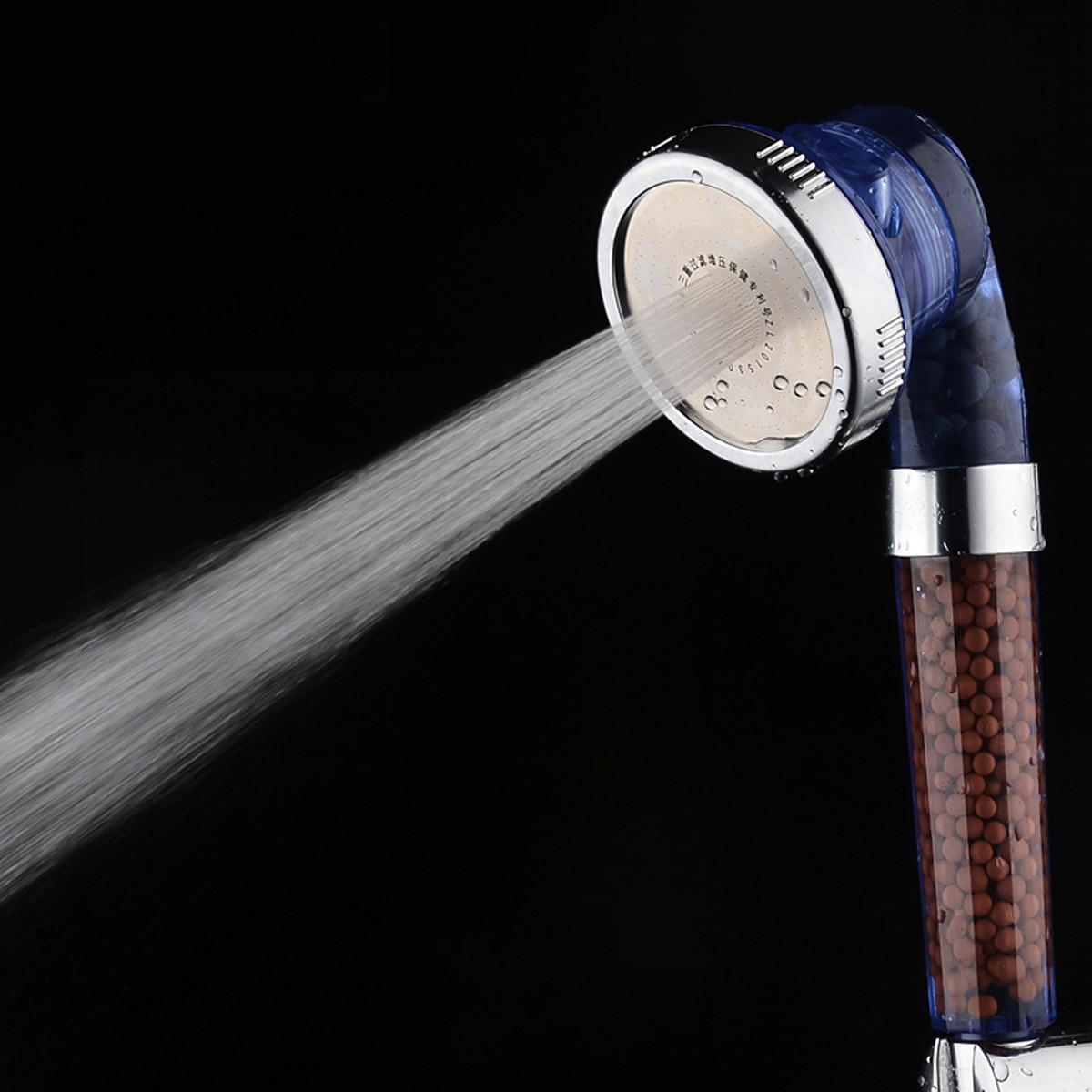 塑料单头浴室洗澡沐浴头三档加压手持淋雨莲蓬头增压淋浴花洒喷头