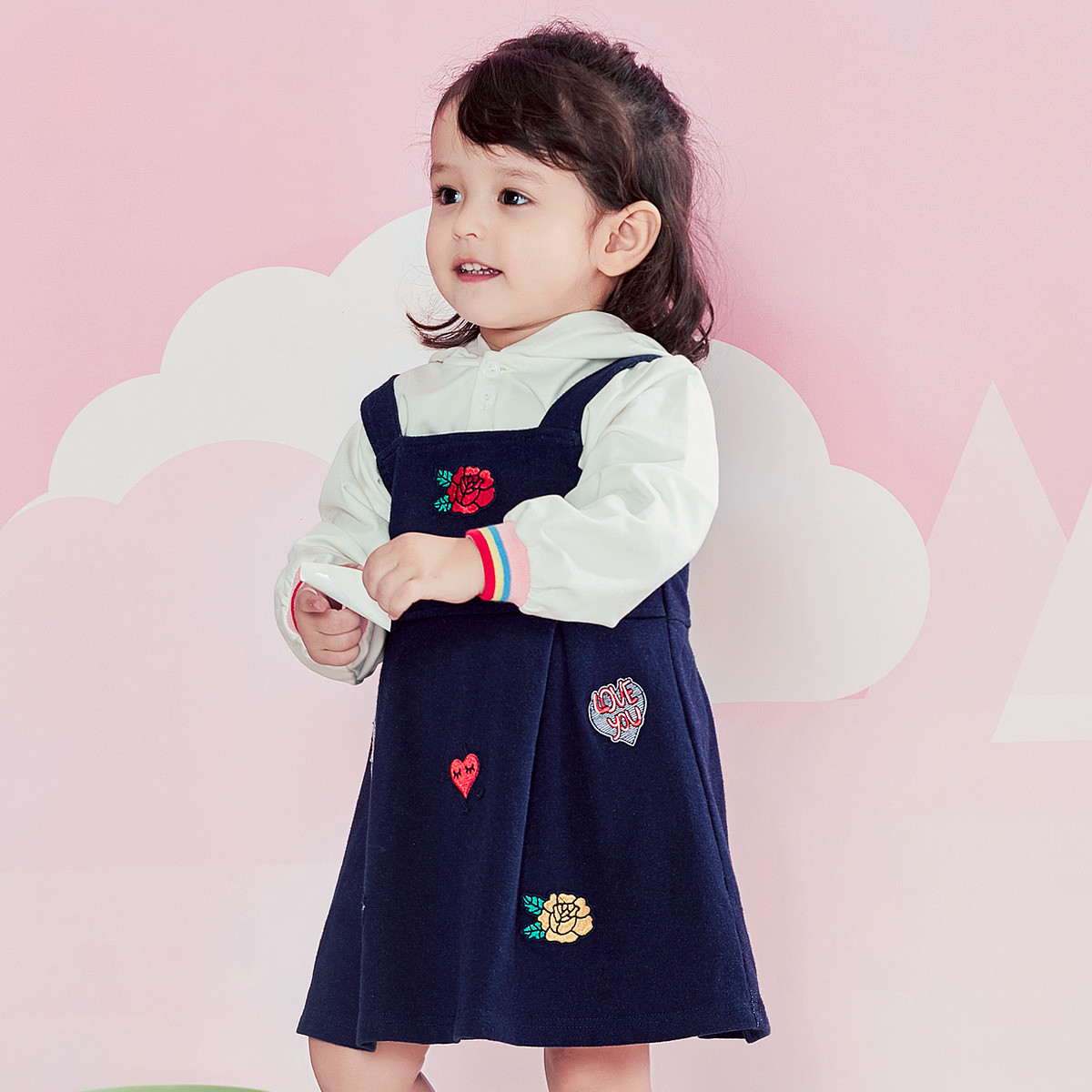 女童连衣裙春秋小女孩背带裙春季公主裙儿童超洋气裙子