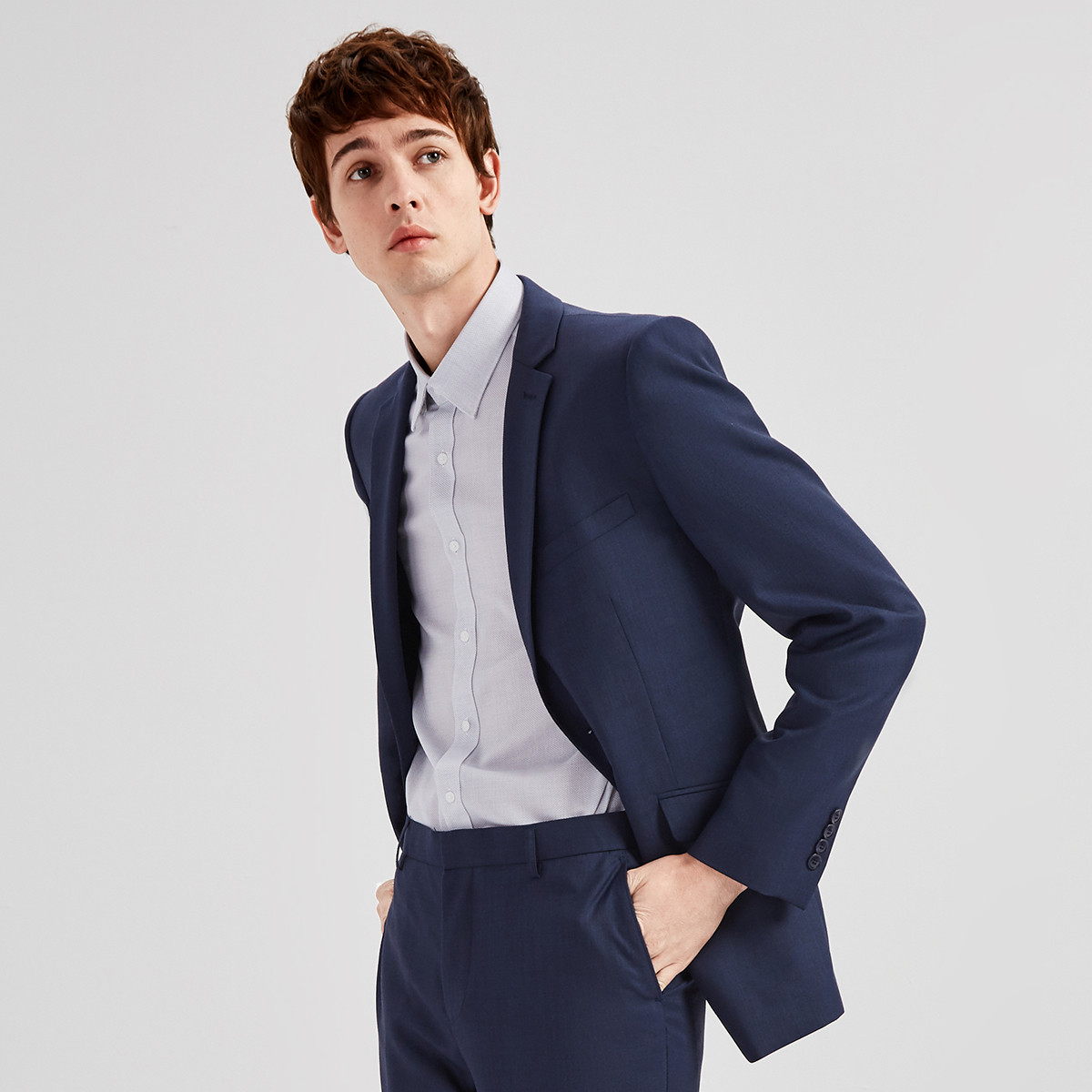 g2000男装舒适羊毛西服 19新款防静电职业单西装外套