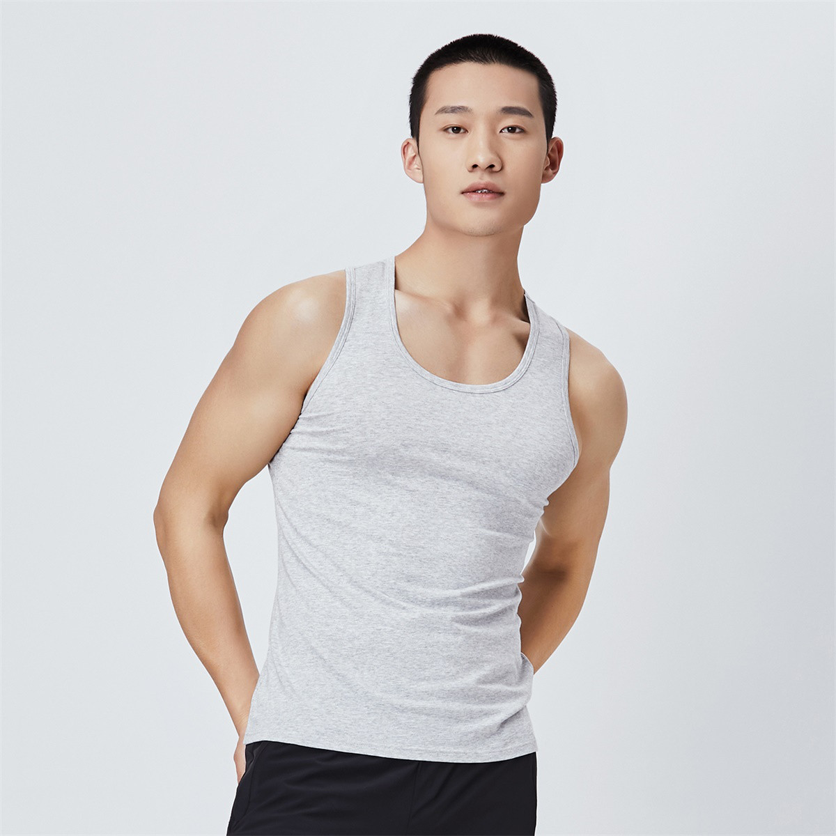 特步xtep 亲肤舒适运动内衣 男运动背心