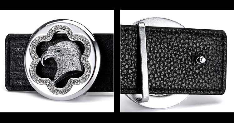 莱恩雷迪【轻奢礼盒纯铜镀银扣头进口头层牛皮】压水波纹抛光男士皮带