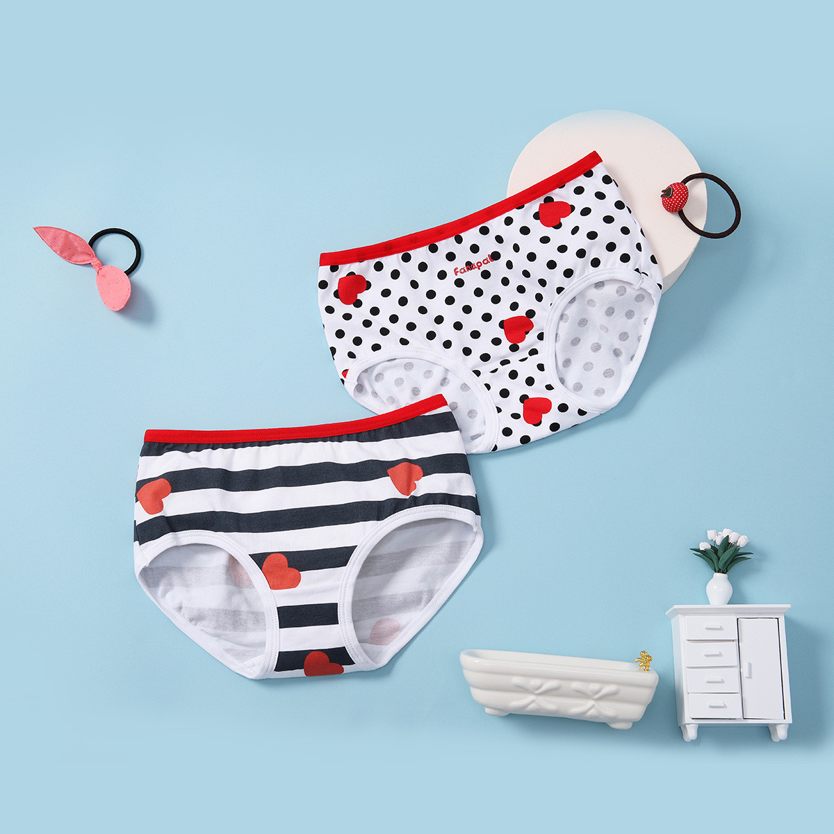 都市丽人童装都市贝比儿童内裤女童三角裤棉中大童小女孩短裤