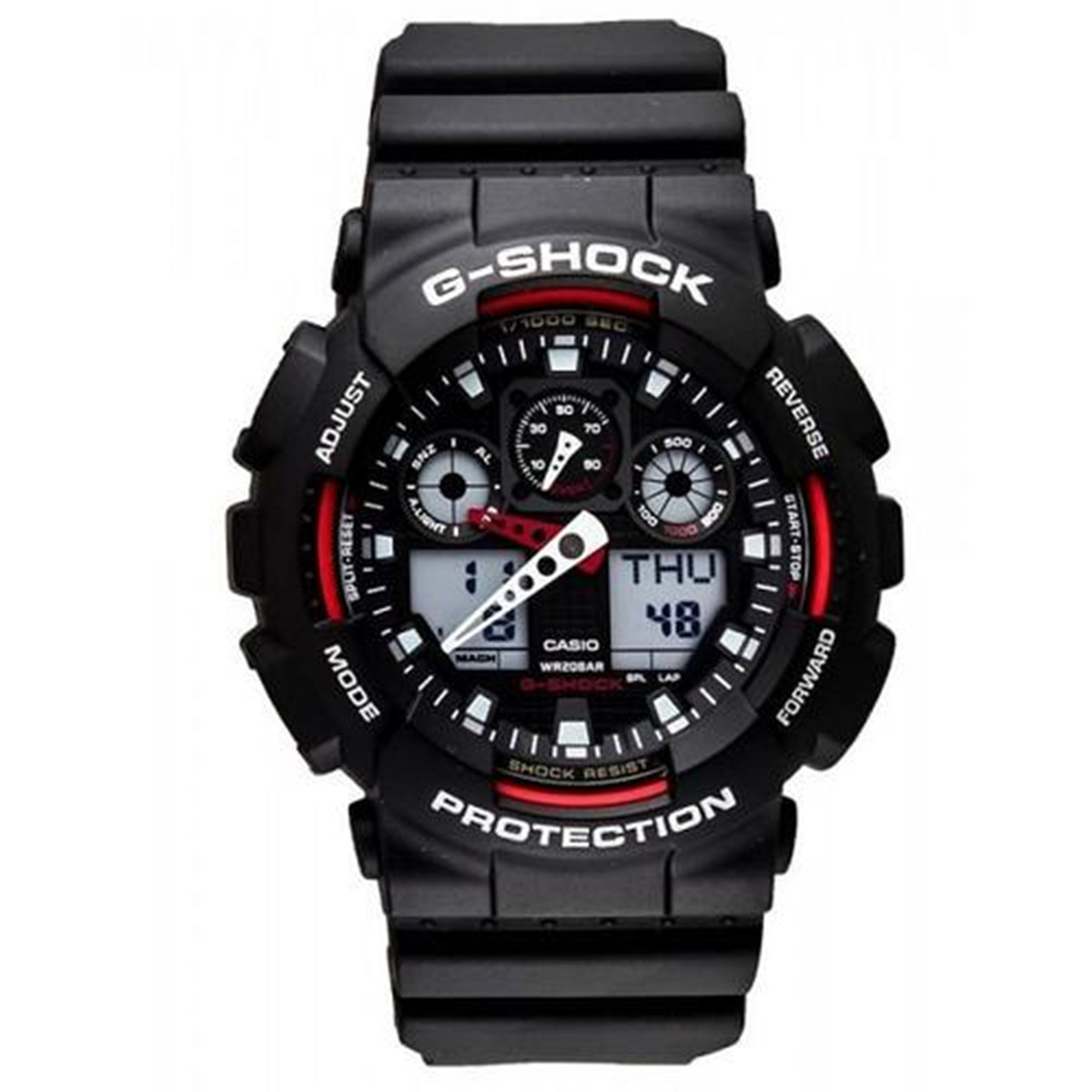 卡西欧 g-shock双显男士石英腕表 ga-100-1a4