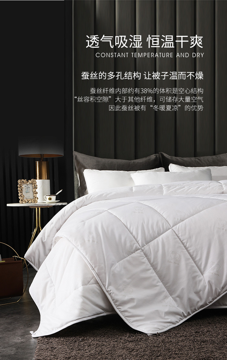2条装蚕丝羊毛被二合一子母被四季被舒适蚕丝被被子