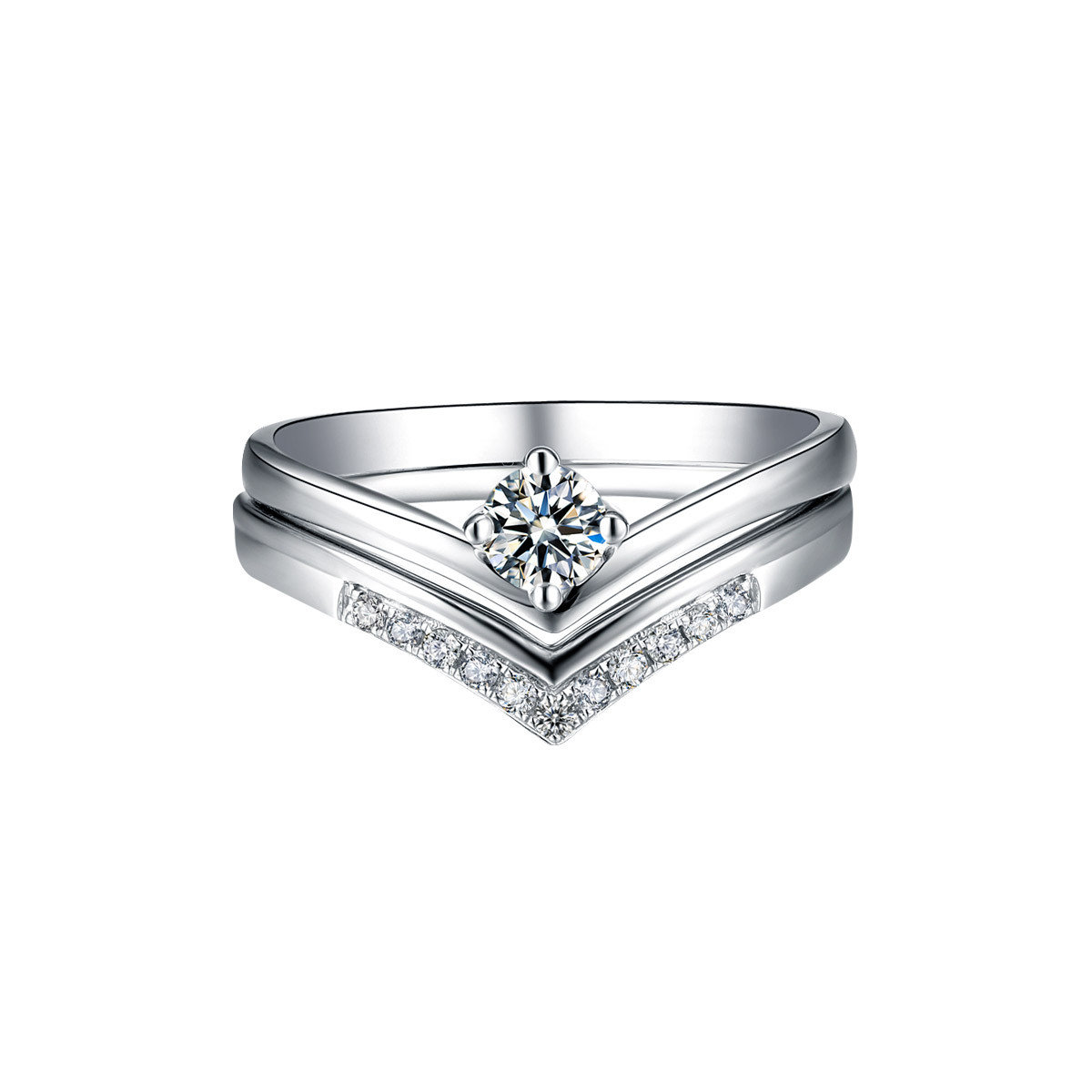 佐卡伊 my one 钻石20分白18k金专柜同款戒指钻石女戒钻戒