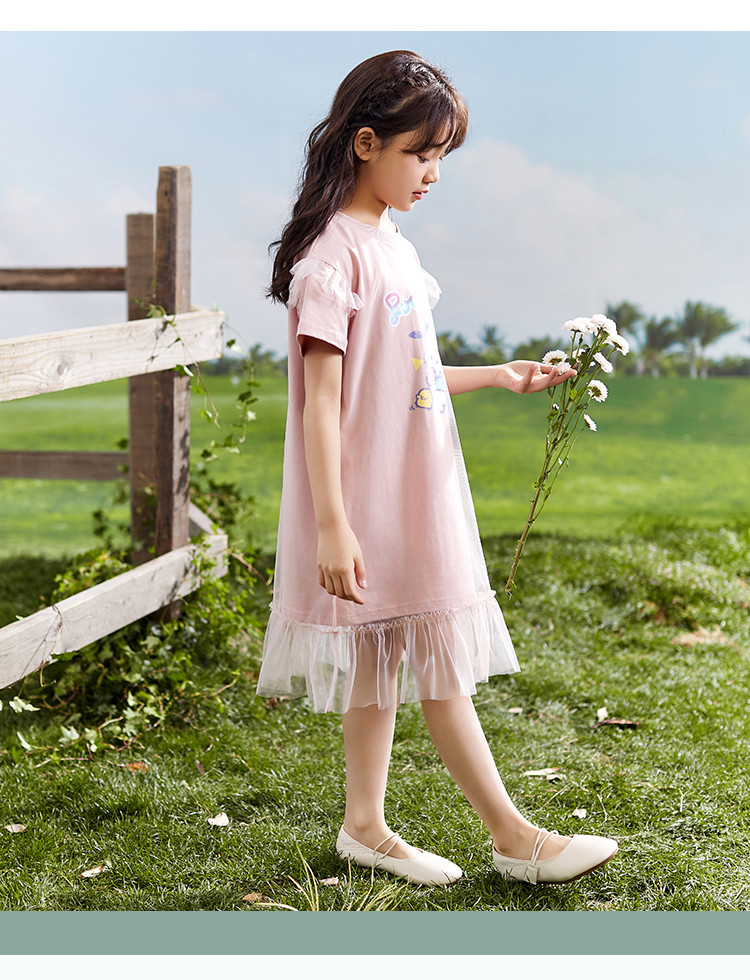 唐狮童装新款夏装中大童儿童女童裙子小女孩连衣裙女大童公主裙潮