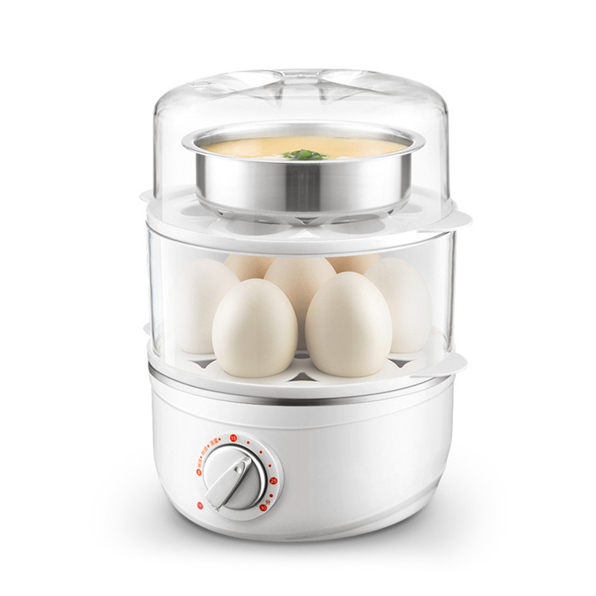 自动断电迷你蒸蛋器双层家用小型蒸鸡蛋羹多用途消毒器煮蛋器