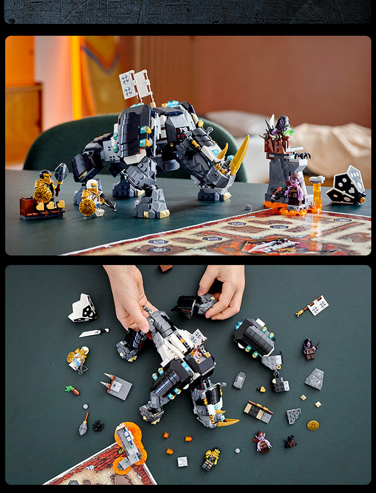 乐高积木玩具幻影忍者系列71719赞的米诺巨兽儿童玩具