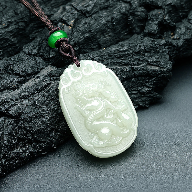 【2020新款】老庙和田玉吊坠十二生肖龙吊坠挂件