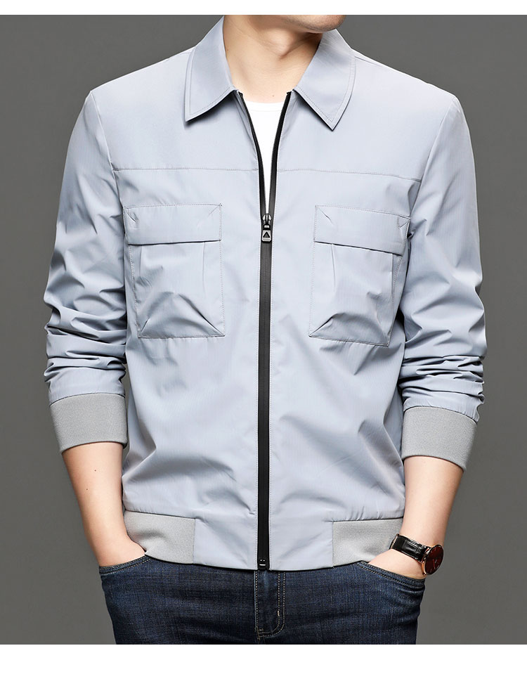 拉夏贝尔男装男士外套秋冬季时尚休闲百搭舒适商务中年男式夹克潮