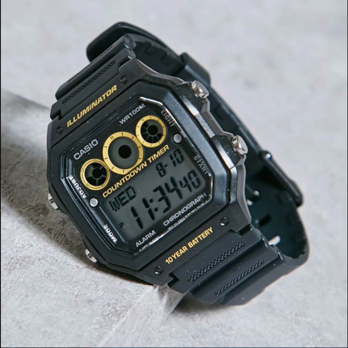 卡西欧石英表ae-1300wh-1avef