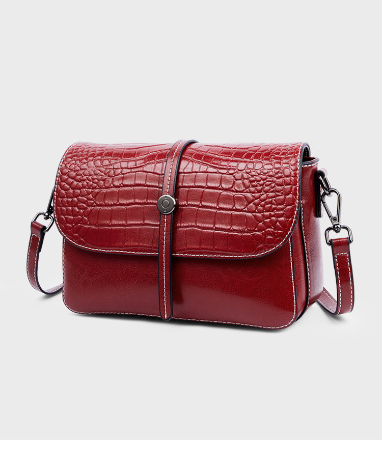 【元旦礼物】新品时尚牛皮经典小方包单肩包女包包女斜挎包