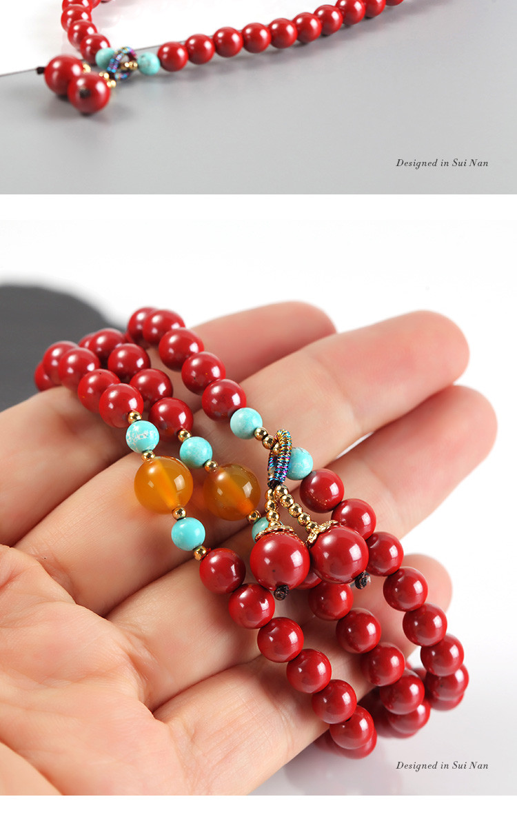 【畅销爆款】6mm帝王朱砂手链辰砂手串本命年礼物女款正品带证