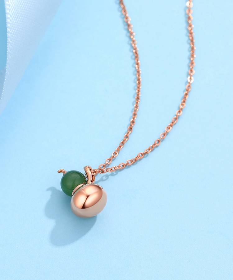 【11狂欢购】多款|碧玉/和田玉/玉髓葫芦玫瑰18k吊坠/k金项链