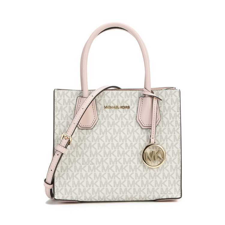 MICHAEL KORS Mercer 时尚潮流百搭中号Logo印花皮革风琴式斜挎包