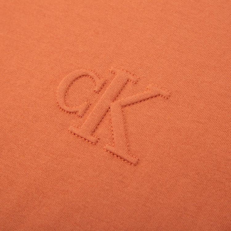 CK Jeans22春夏新款男士休闲圆领顺色浮雕感LOGO短袖T恤40HC209