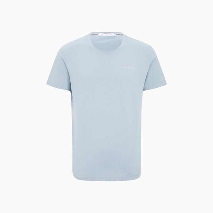 Calvin Klein Ck Jeans夏季男士圆领舒适透气纯棉简约小logo短袖t恤j319908 In Blue