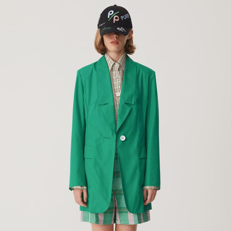 Ports 1961 Pure 宝姿女装春夏时尚活力干练利落长袖长夹克 In Green