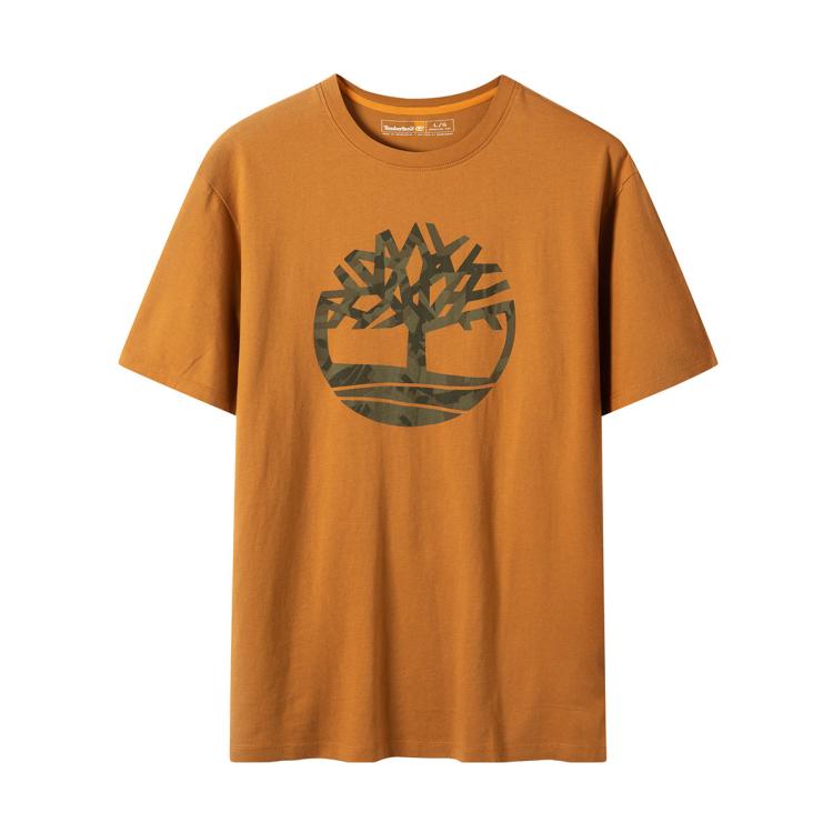 Timberland 经典简约 男装春夏新款运动短袖t恤 In Orange