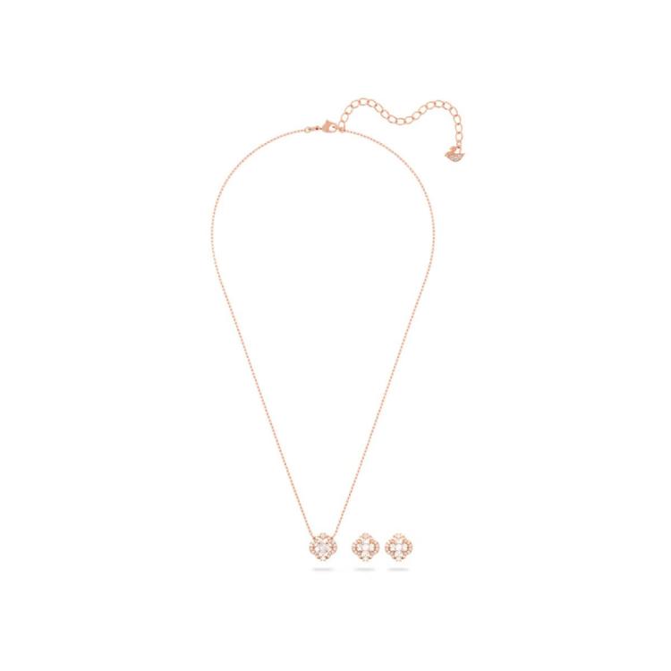 SWAROVSKI 施华 幸运四叶草百搭项链耳环套装