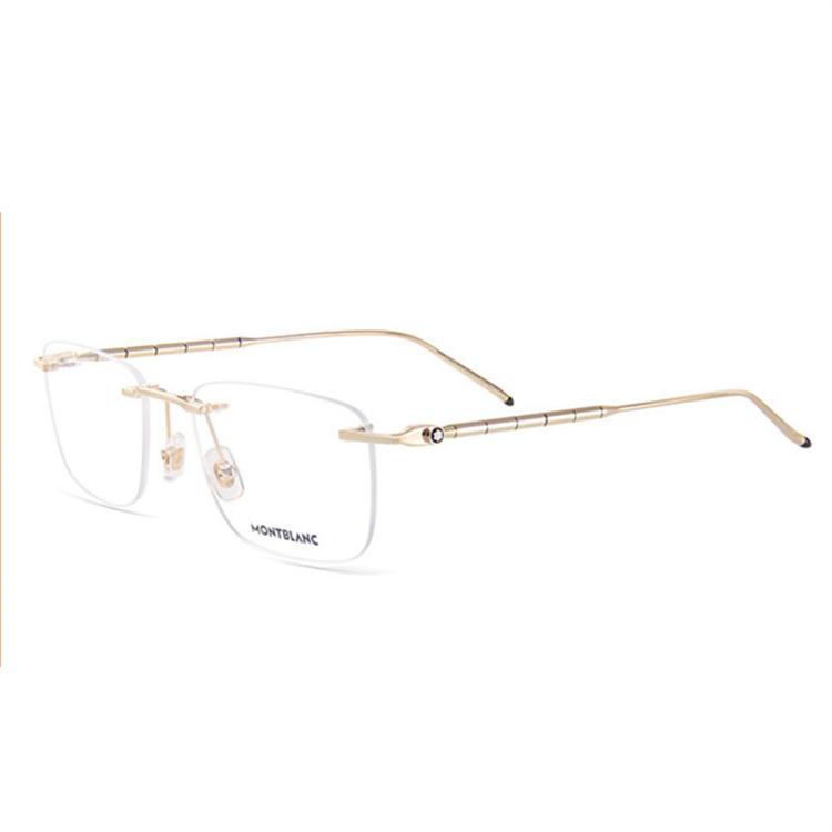 Montblanc 万宝龙光学镜架无框商务男款方形眼镜框mb0215o In Gold