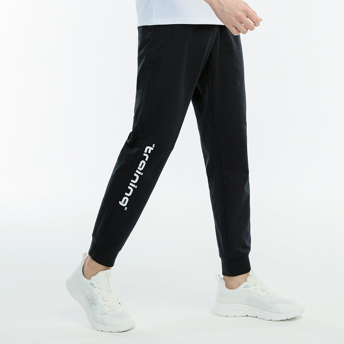 男针织长裤舒适简约男子薄款综训健身束脚裤男运动裤