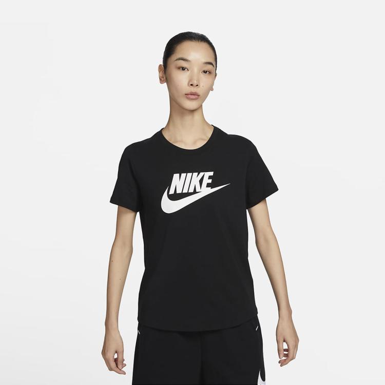 Nike 女款印花休闲轻便柔软舒适经典短袖t恤 In Black
