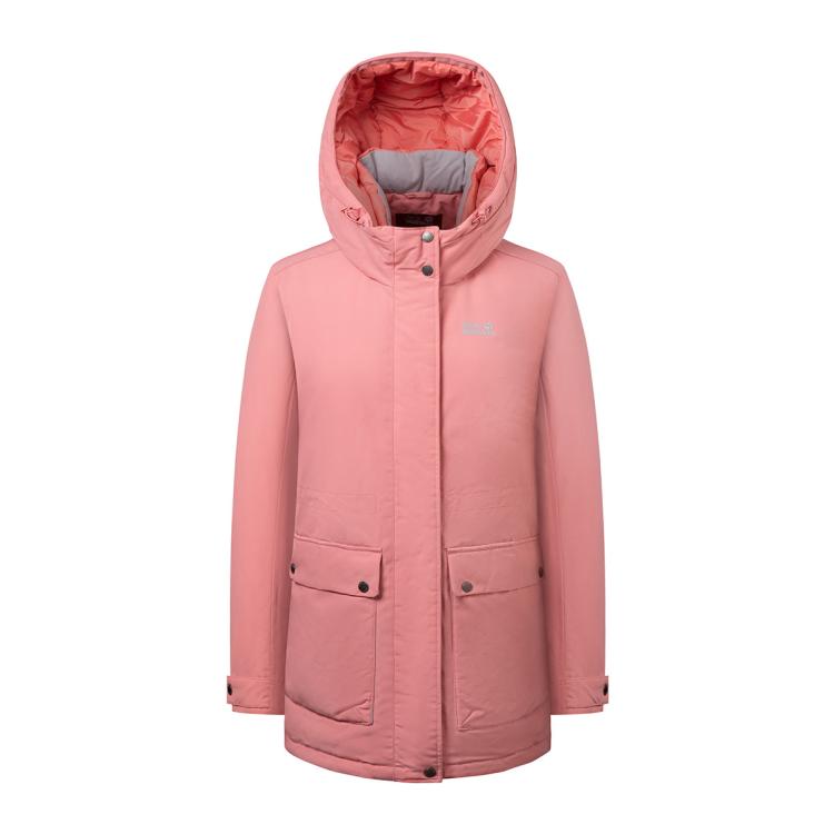 Jack Wolfskin 狼爪秋冬款女式户外运动休闲保暖鹅绒羽绒服 In Pink