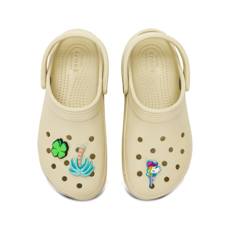 CROCS CROCS 王俊凯推荐卡骆驰女拖鞋 经典厚底云朵洞洞鞋女士老爹鞋鞋花套装