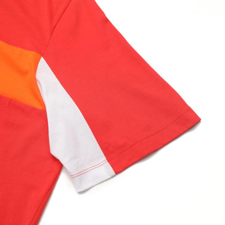 Armani Exchange 男士青年休闲拼色印花字母短袖polo衫 In Orange