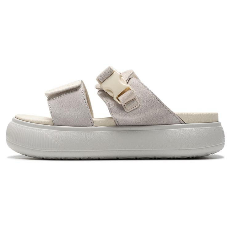 Puma 彪马 Suede Mayu Sandal Wns厚底耐磨女鞋轻便舒适休闲运动凉拖鞋外穿 In White