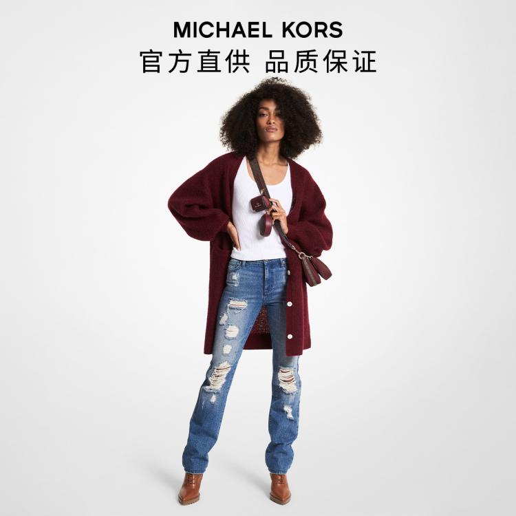 Michael Kors 【专柜同款】mk/休闲针织外套 In Burgundy