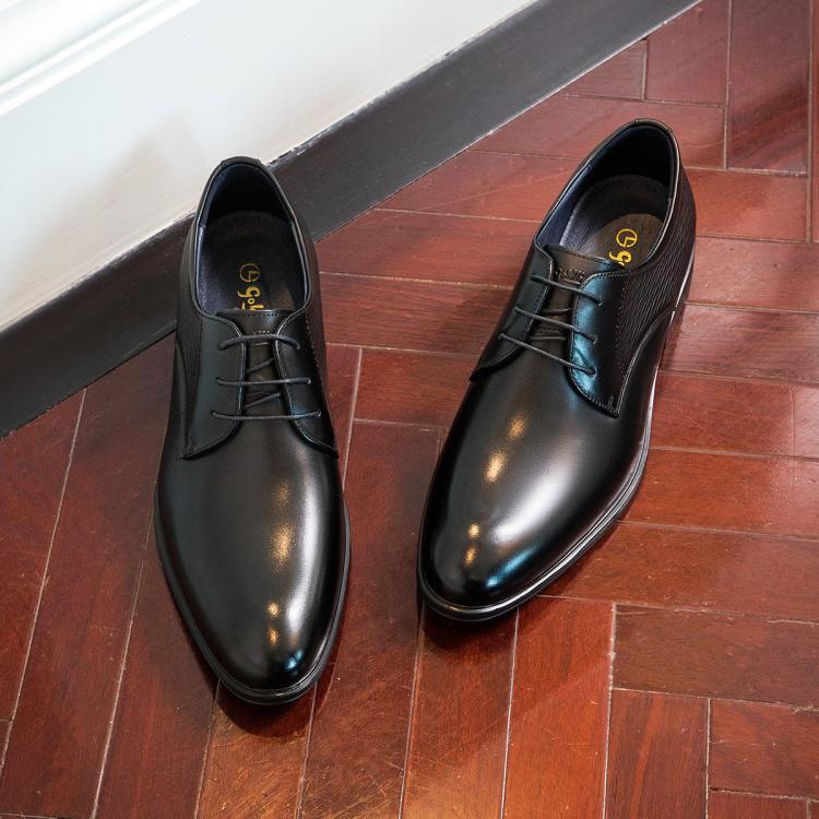 金利来 镇店爆款 牛皮德比鞋男商务休闲鞋英伦正装鞋压花纹婚庆男士皮鞋