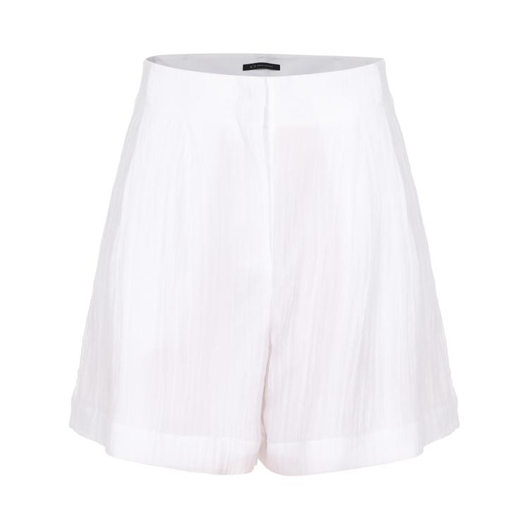 Armani Exchange 女士知性通勤亲肤透气休闲短裤 In White