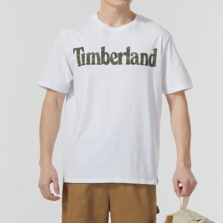 Timberland 男装上衣户外时尚运动舒适透气休闲短袖t恤 In White
