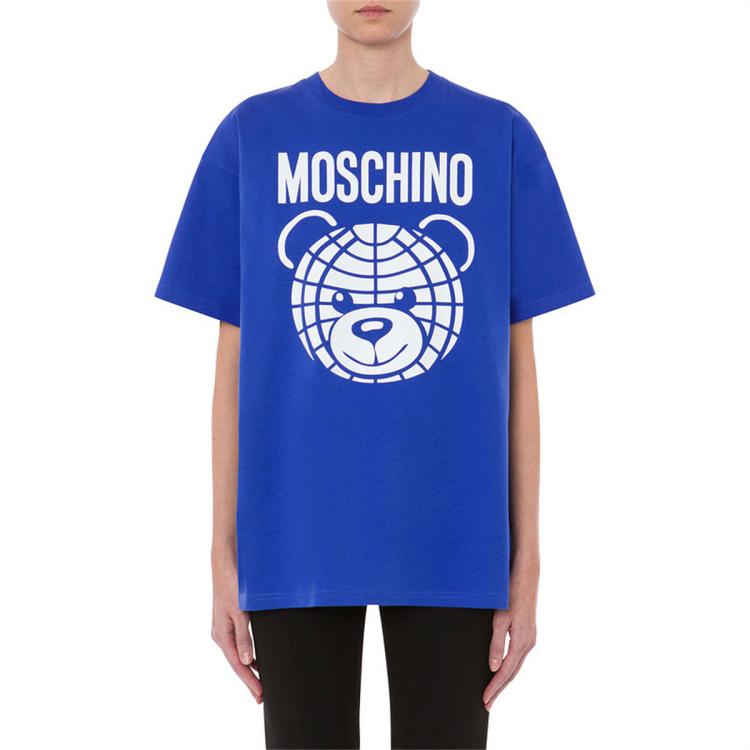 Moschino/莫斯奇诺  女士 泰迪熊平纹针织T恤