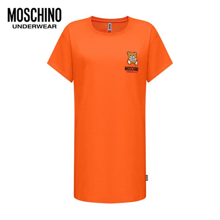 Moschino Underwear/莫斯奇诺  女士泰迪熊t恤 In Orange