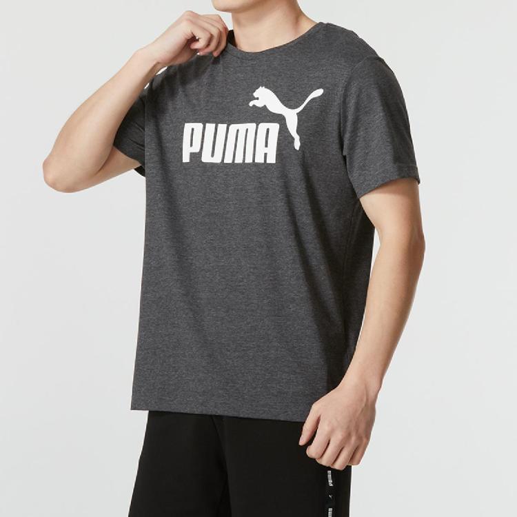 Puma 男装上衣圆领短袖休闲舒适跑步健身训练运动t恤 In Black