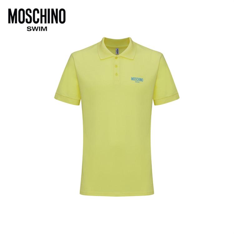 Moschino Swim/莫斯奇诺  男士字母徽标纯色polo衬衫 In Multi