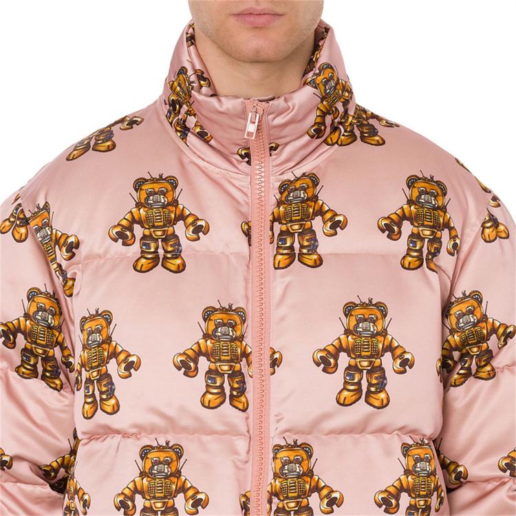 Moschino/莫斯奇诺 早秋男士Robot Bear机器熊印花棉服