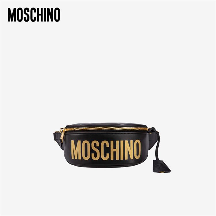 Moschino /莫斯奇诺 女士logo经典胸包腰包 In Black