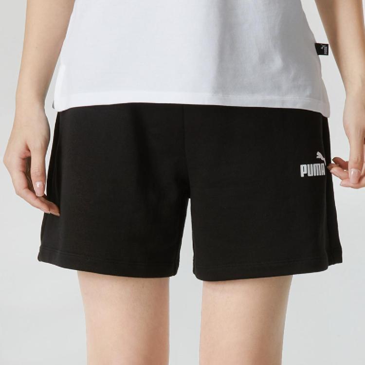 Puma 女裤短裤休闲运动健身舒适日常运动裤 In Black